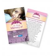 Funeral Prayer Cards (Large) Simple Theme #0033