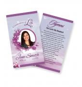 Funeral Prayer Cards (Large) Simple Theme #0038