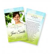 Funeral Prayer Cards (Large) Simple Theme #0041