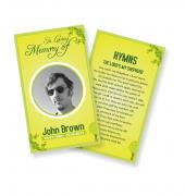 Funeral Prayer Cards (Large) Simple Theme #0043
